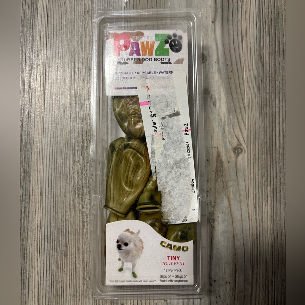 PAWZ Natural Rubber Dog Boots in Multicolor NWT